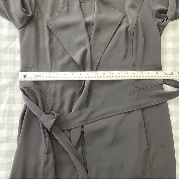 Maison Cinqcent500 black dress true wrap luxury long sleeve waist tie belt Small - Picture 15 of 16